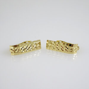 E2795 Earrings - Aretes - Zircon Stone - 14K Real Color