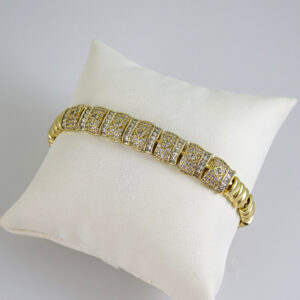 B1867 Bracelet - Pulseras - Zircon Stone - 14K Real Color