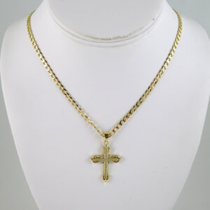 SET1874 Cadenas & Colgantes - Chain - Pendants - Zircon Stone - 14K Real Color 3mmX45cm