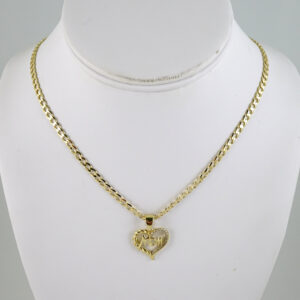 SET1875 Cadenas & Colgantes - Chain - Pendants - Zircon Stone - 14K Real Color 3mmX45cm