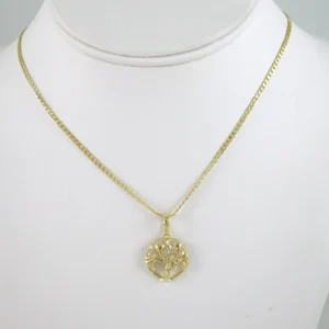 SET1877 Cadenas & Colgantes - Chain - Pendants - Zircon Stone - 14K Real Color 3mmX45cm