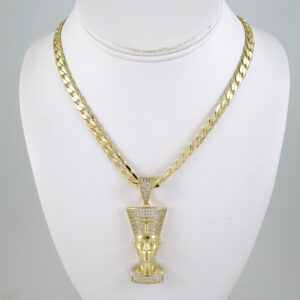 SET1881 Cadenas & Colgantes - Chain - Pendants - Zircon Stone - 14K Real Color 3mmX45cm