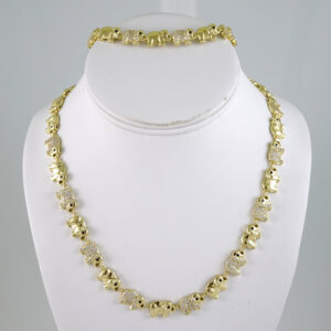 SET1883 Cadenas & Colgantes - Chain - Pendants - Zircon Stone - 14K Real Color 3mmX45cm