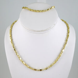 SET1884 Cadenas & Colgantes - Chain - Pendants - Zircon Stone - 14K Real Color 3mmX45cm