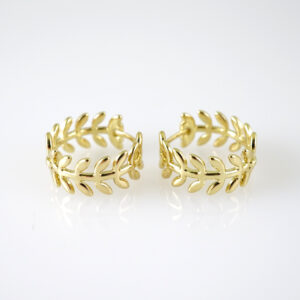 E2810 Earrings - Aretes - Zircon Stone - 14K Real Color