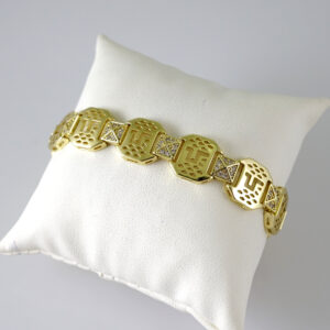 B1873 Bracelet - Pulseras - Zircon Stone - 14K Real Color