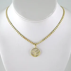 SET1885 Cadenas & Colgantes - Chain - Pendants - Zircon Stone - 14K Real Color 3mmX45cm