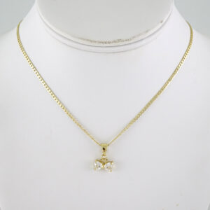 SET1887 Cadenas & Colgantes - Chain - Pendants - Zircon Stone - 14K Real Color 3mmX45cm