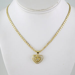 SET1890 Cadenas & Colgantes - Chain - Pendants - Zircon Stone - 14K Real Color 3mmX45cm
