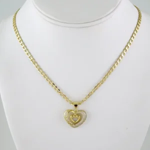 SET1890 Cadenas & Colgantes - Chain - Pendants - Zircon Stone - 14K Real Color 3mmX45cm