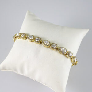 B1879 Bracelet - Pulseras - Zircon Stone - 14K Real Color