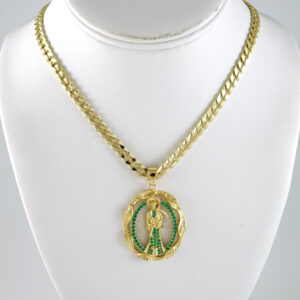 SET1892 Cadenas & Colgantes - Chain - Pendants - Zircon Stone - 14K Real Color 3mmX45cm