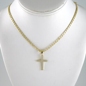 SET1893 Cadenas & Colgantes - Chain - Pendants - Zircon Stone - 14K Real Color 3mmX45cm