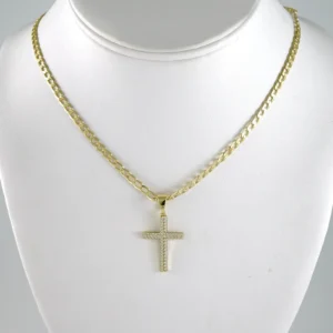 SET1893 Cadenas & Colgantes - Chain - Pendants - Zircon Stone - 14K Real Color 3mmX45cm