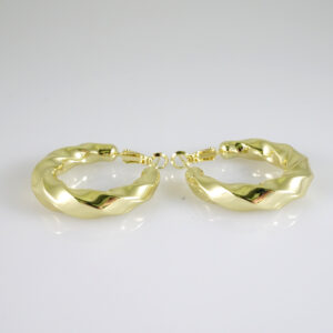 E2821 Earrings - Aretes - Zircon Stone - 14K Real Color