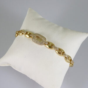 B1887 Bracelet - Pulseras - Zircon Stone - 14K Real Color