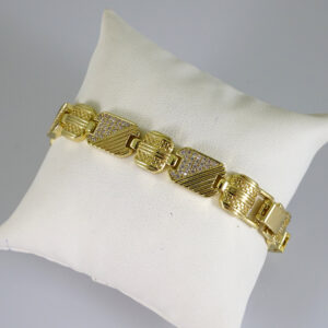 B1888 Bracelet - Pulseras - Zircon Stone - 14K Real Color