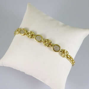 B1889 Bracelet - Pulseras - Zircon Stone - 14K Real Color