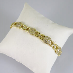 B1892 Bracelet - Pulseras - Zircon Stone - 14K Real Color