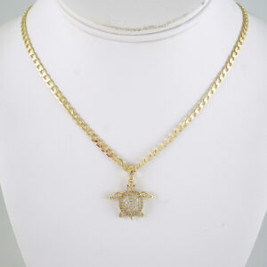 SET1899 Cadenas & Colgantes - Chain - Pendants - Zircon Stone - 14K Real Color 3mmX45cm