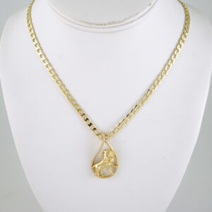 SET1902 Cadenas & Colgantes - Chain - Pendants - Zircon Stone - 14K Real Color 3mmX45cm