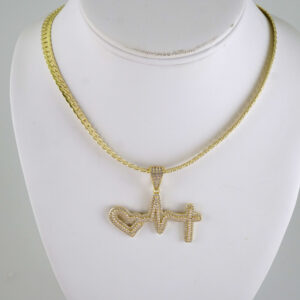SET1906 Cadenas & Colgantes - Chain - Pendants - Zircon Stone - 14K Real Color 3mmX45cm