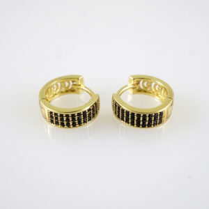 E2855 Earrings - Aretes - Zircon Stone - 14K Real Color