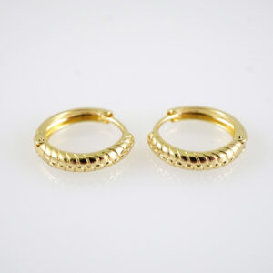 E2858 Earrings - Aretes - Zircon Stone - 14K Real Color