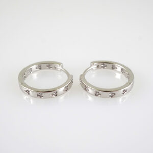 E2861 Earrings - Aretes - Zircon Stone - 14K Real Color