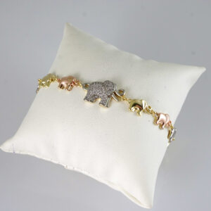 B1921 Bracelet - Pulseras - Zircon Stone - 14K Real Color