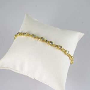 B1924 Bracelet - Pulseras - Zircon Stone - 14K Real Color