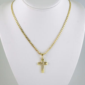 SET1917 Cadenas & Colgantes - Chain - Pendants - Zircon Stone - 14K Real Color