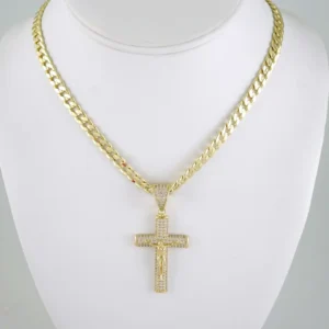 SET1905 Cadenas & Colgantes - Chain - Pendants - Zircon Stone - 14K Real Color 4mmX45cm