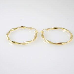 E2838 Earrings - Aretes - Zircon Stone - 14K Real Color