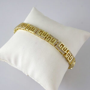B1909 Bracelet - Pulseras - Zircon Stone - 14K Real Color