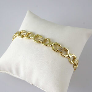 B1918 Bracelet - Pulseras - Zircon Stone - 14K Real Color