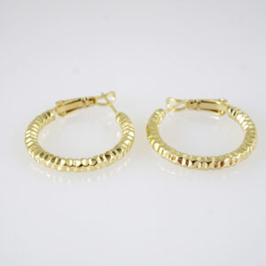 E2880 Earrings - Aretes - Zircon Stone - 14K Real Color