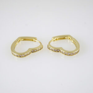 E2881 Earrings - Aretes - Zircon Stone - 14K Real Color
