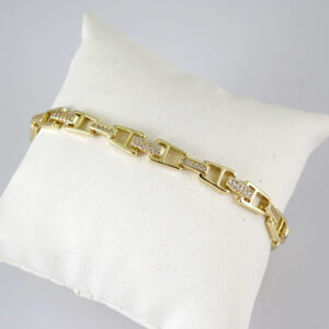 B1938 Bracelet - Pulseras - Zircon Stone - 14K Real Color