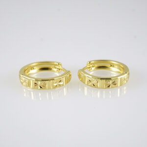 E2886 Earrings - Aretes - Zircon Stone - 14K Real Color