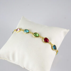 B1940 Bracelet - Pulseras - Zircon Stone - 14K Real Color