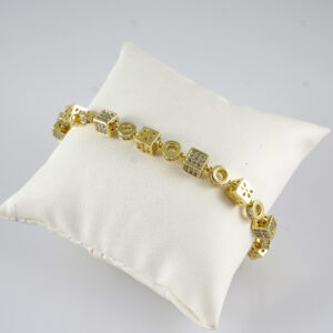 B1941 Bracelet - Pulseras - Zircon Stone - 14K Real Color