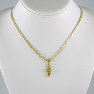 SET1921 Cadenas & Colgantes - Chain - Pendants - Zircon Stone - 14K Real Color