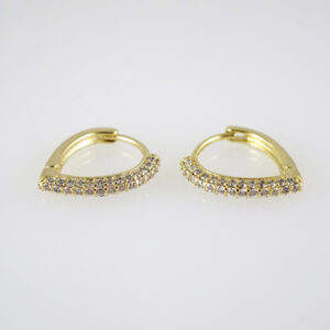 E2901 Earrings - Aretes - Zircon Stone - 14K Real Color