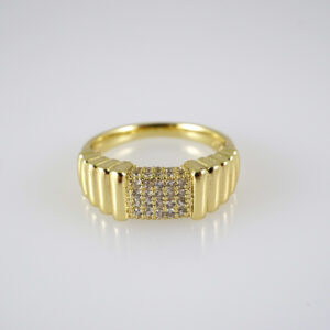 R889 RING - ANILLO - Zircon Stone - 14K Real Color
