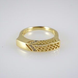 R890 RING - ANILLO - Zircon Stone - 14K Real Color