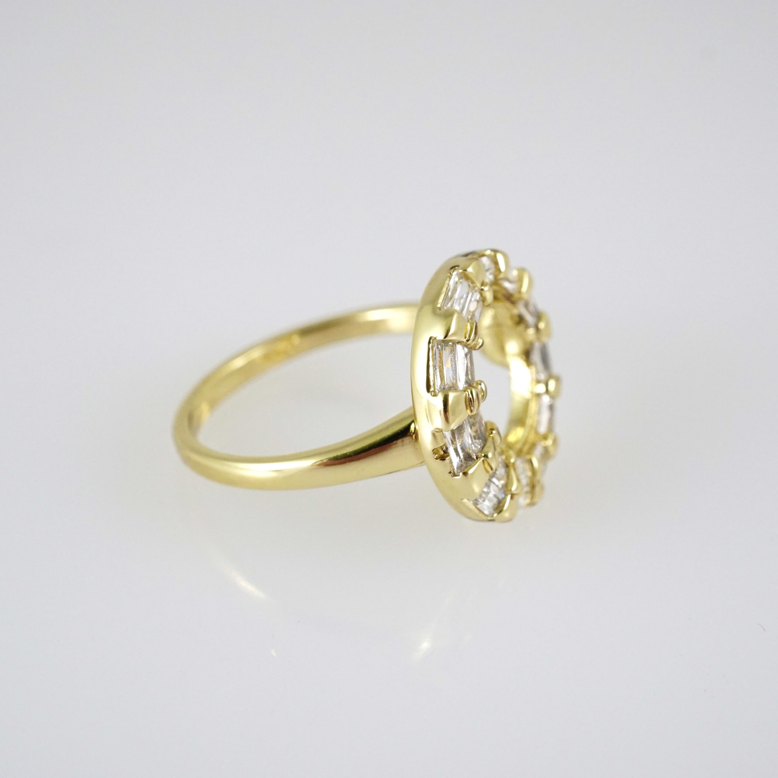 R892 RING - ANILLO - Zircon Stone - 14K Real Color - Image 2