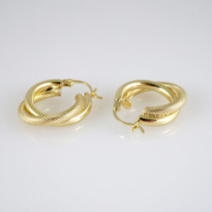 E2903 Earrings - Aretes - Zircon Stone - 14K Real Color