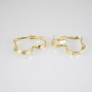 E2905 Earrings - Aretes - Zircon Stone - 14K Real Color