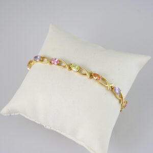 B1949 Bracelet - Pulseras - Zircon Stone - 14K Real Color